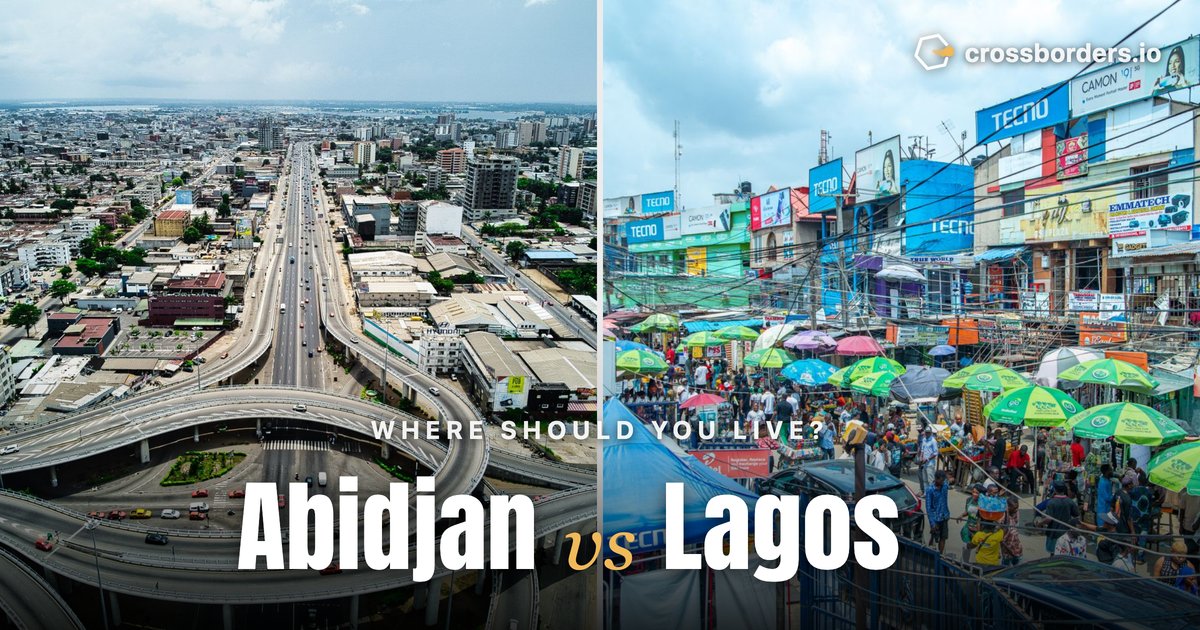Abidjan vs Lagos — side-by-side city comparison