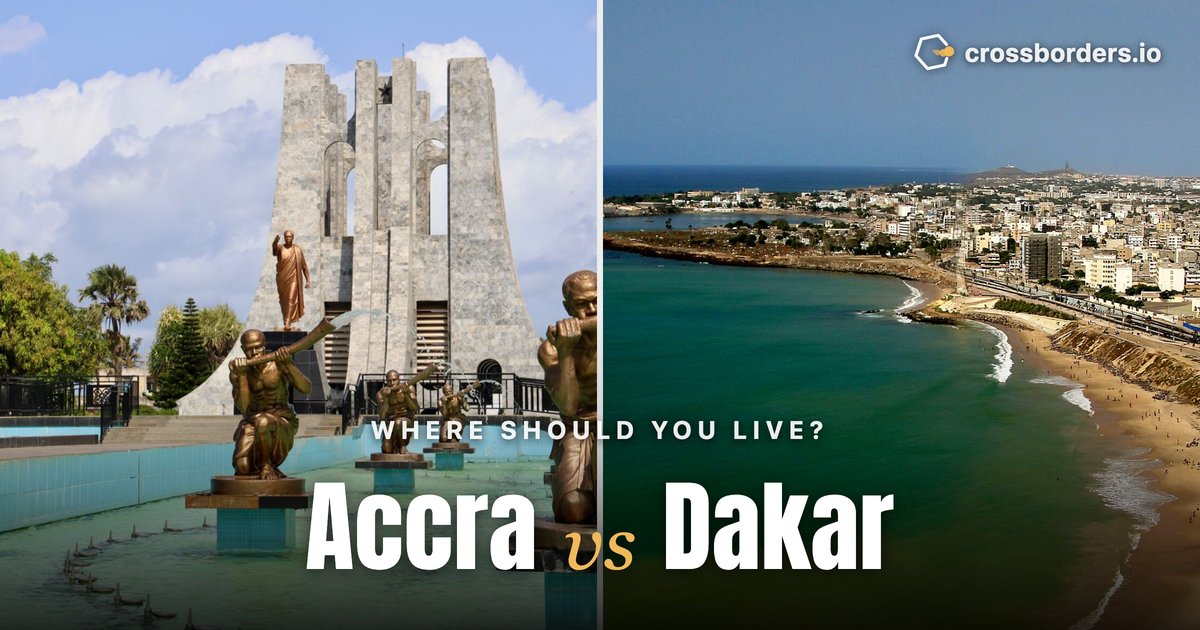 Accra vs Dakar — side-by-side city comparison