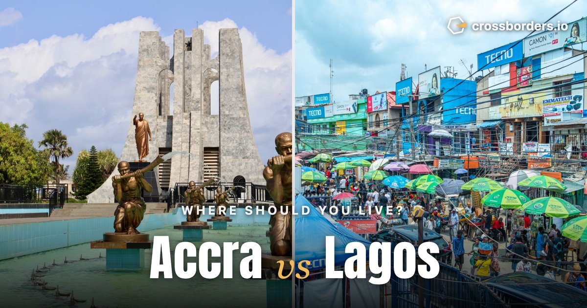 Accra vs Lagos — side-by-side city comparison
