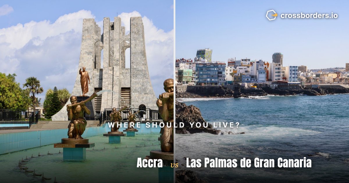 Accra vs Las Palmas de Gran Canaria — side-by-side city comparison