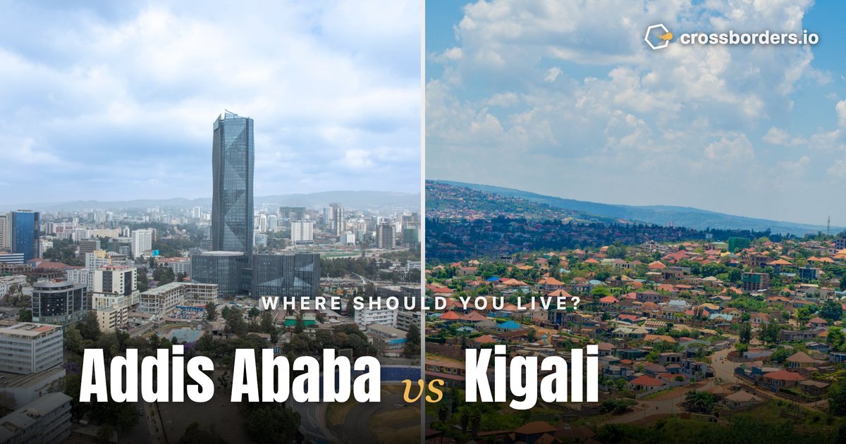 Addis Ababa vs Kigali — side-by-side city comparison