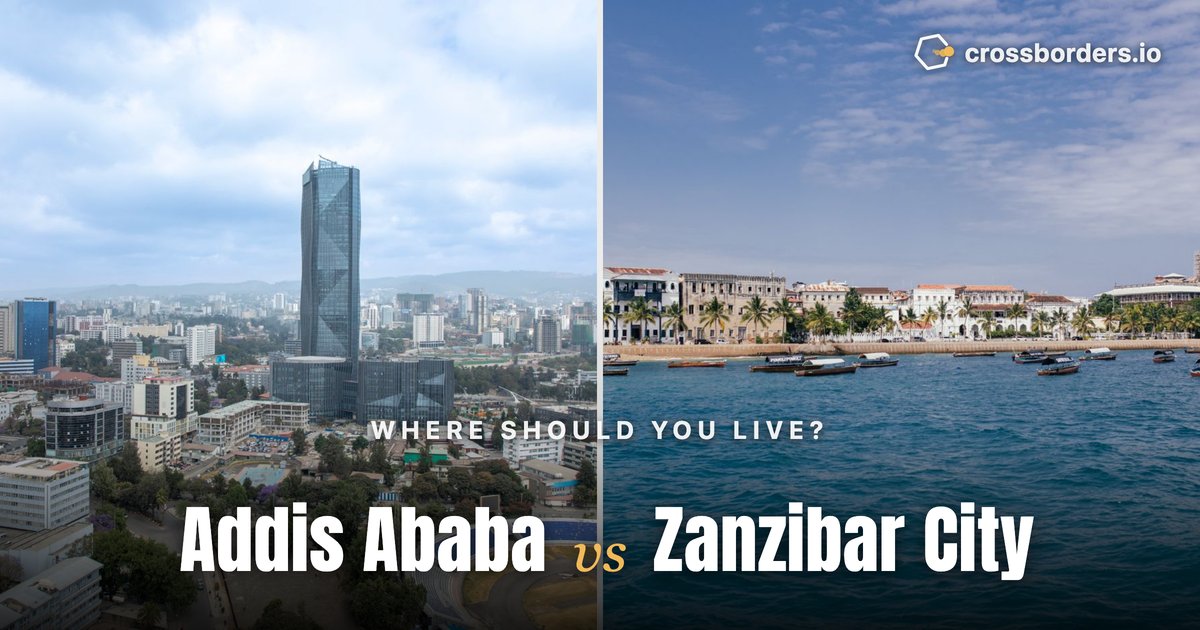 Addis Ababa vs Zanzibar City — side-by-side city comparison