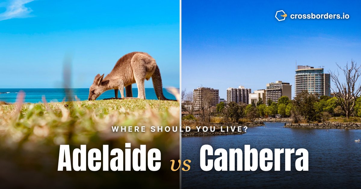 Adelaide vs Canberra — side-by-side city comparison