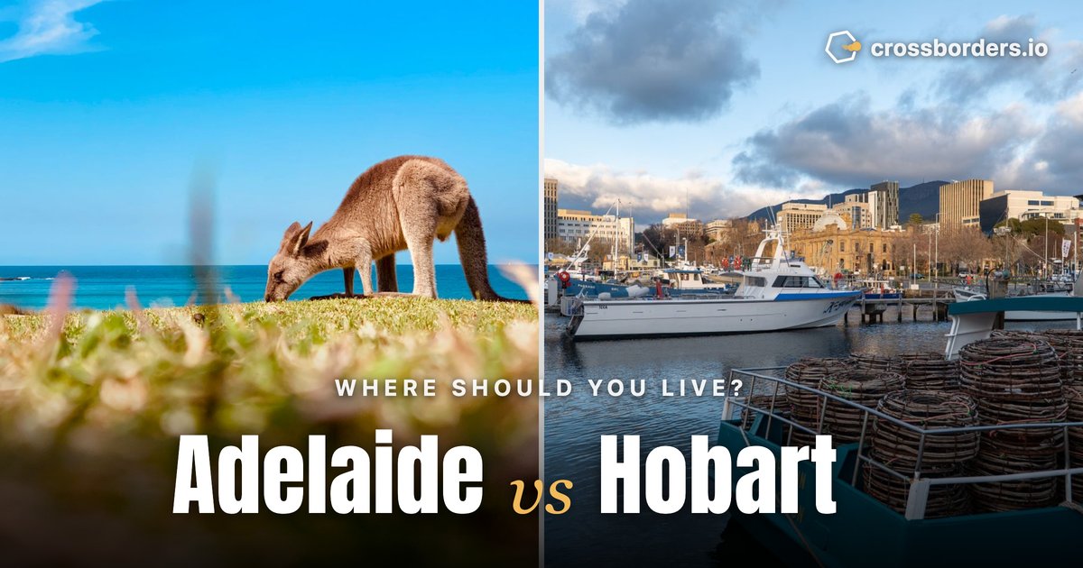 Adelaide vs Hobart — side-by-side city comparison