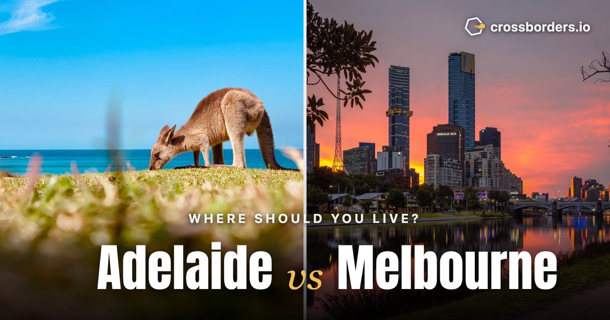 Adelaide vs Melbourne — side-by-side city comparison