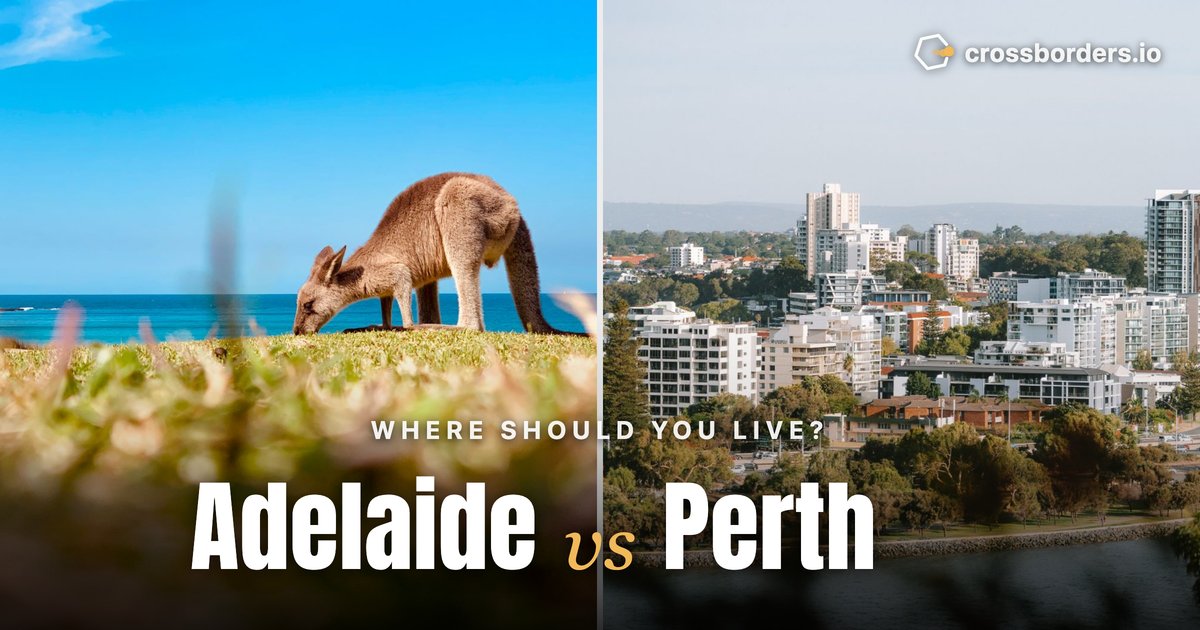 Adelaide vs Perth — side-by-side city comparison