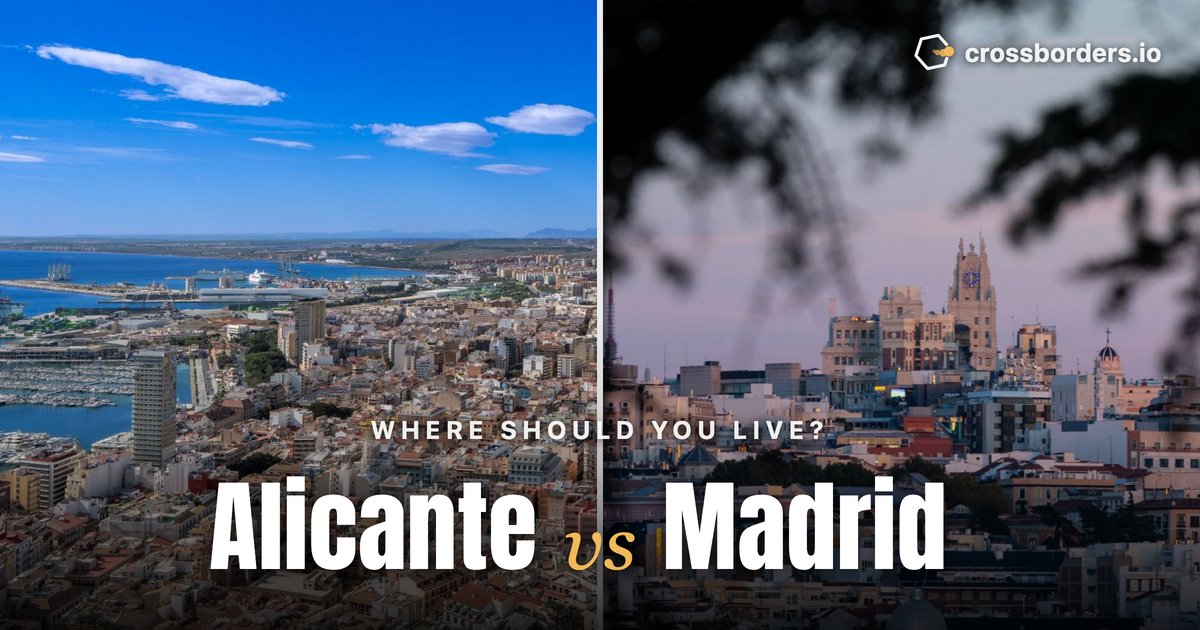 Alicante vs Madrid — side-by-side city comparison