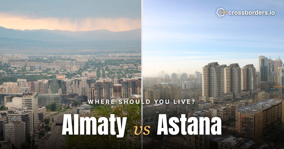 Almaty vs Astana — side-by-side city comparison