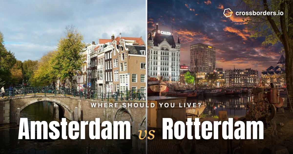 Amsterdam vs Rotterdam — side-by-side city comparison