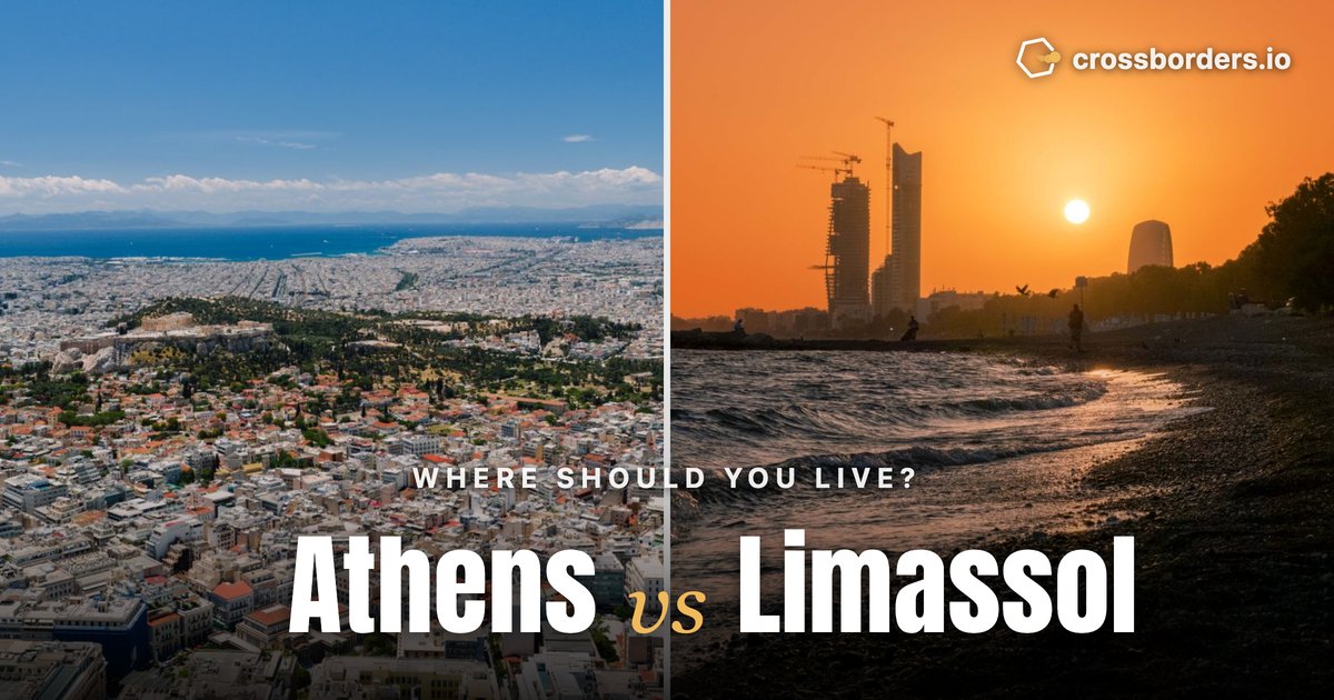Athens vs Limassol — side-by-side city comparison