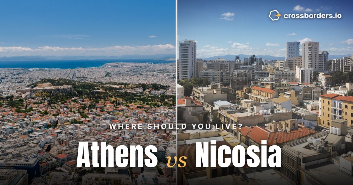 Athens vs Nicosia — side-by-side city comparison