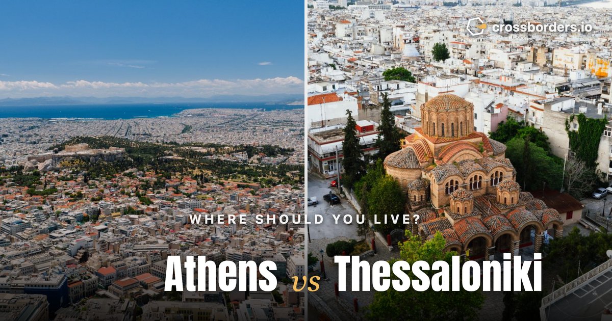 Athens vs Thessaloniki — side-by-side city comparison
