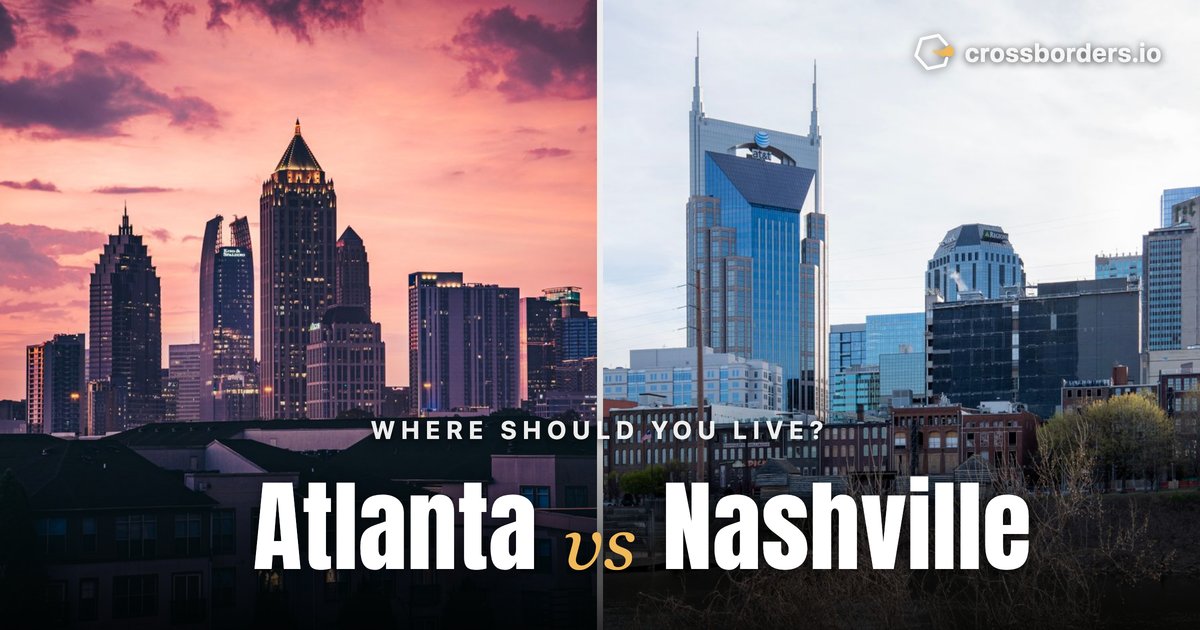 Atlanta vs Nashville — side-by-side city comparison