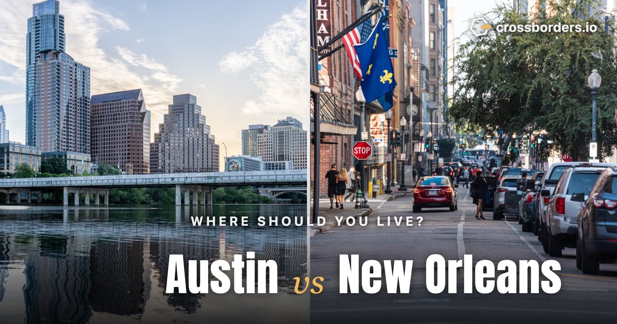 Austin vs New Orleans — side-by-side city comparison