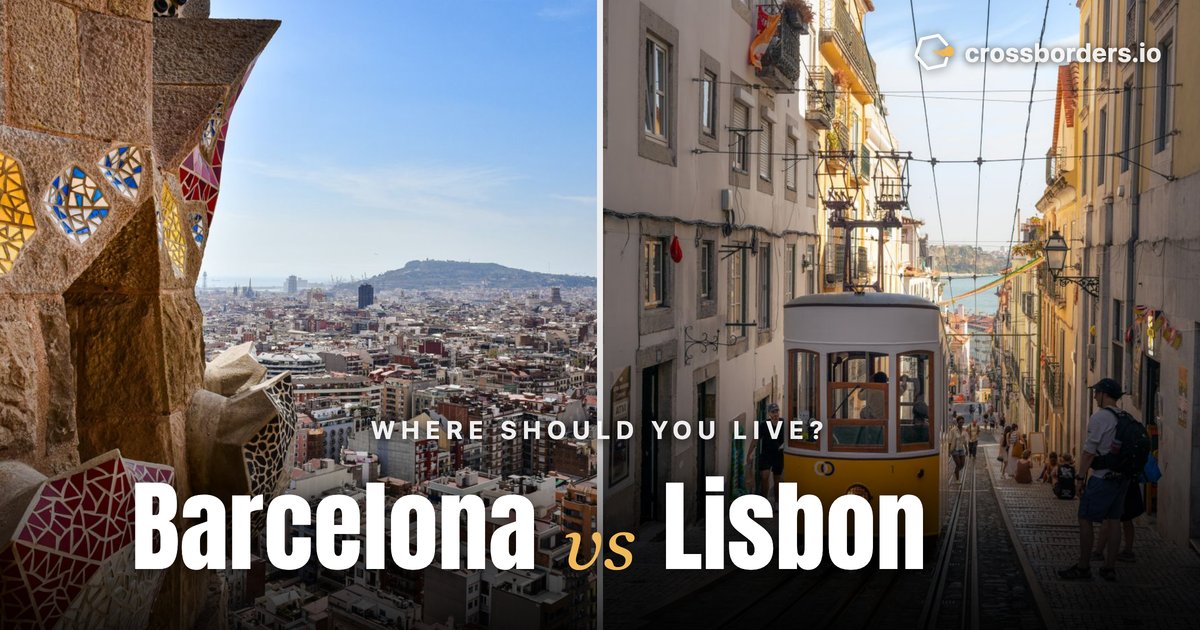 Barcelona vs Lisbon — side-by-side city comparison