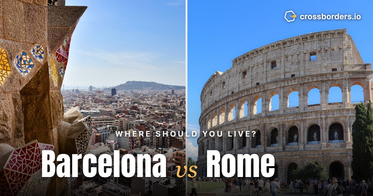 Barcelona vs Rome — side-by-side city comparison