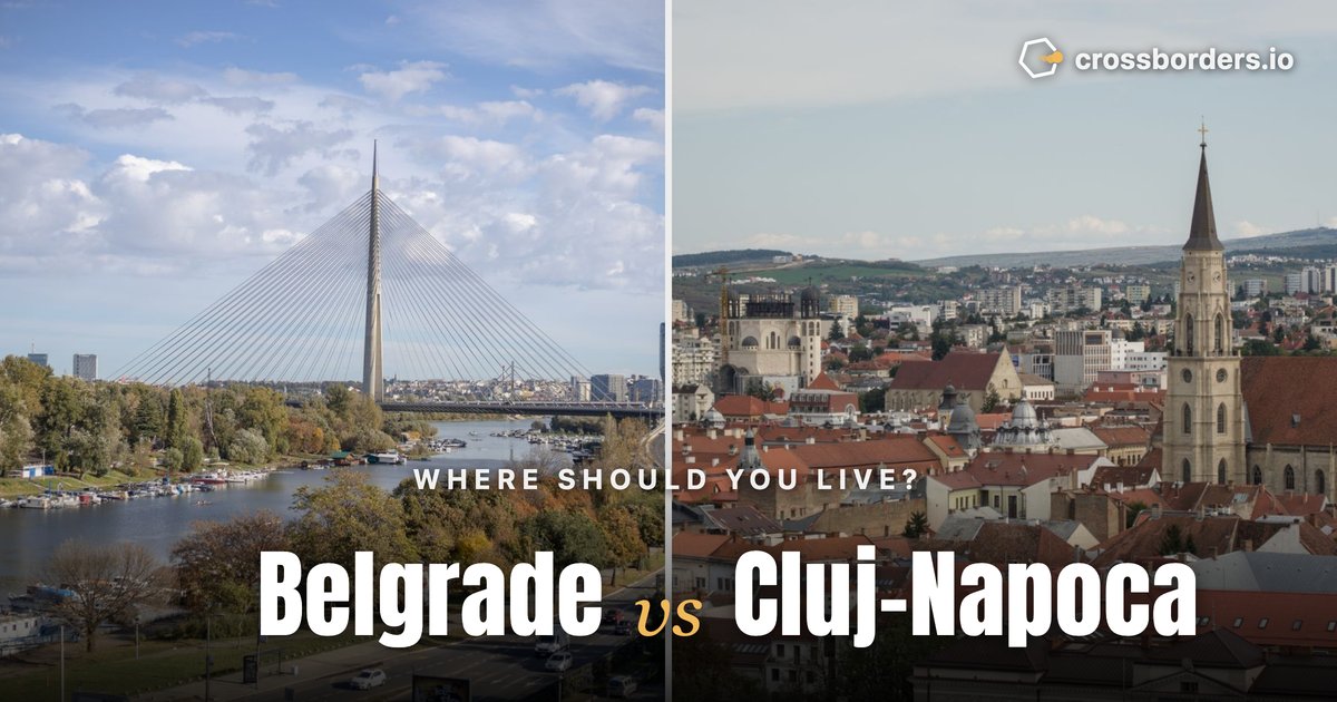 Belgrade vs Cluj-Napoca — side-by-side city comparison