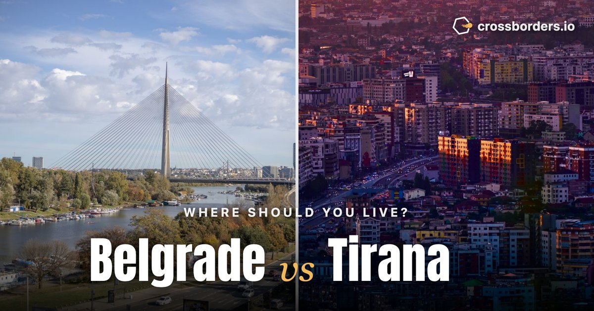 Belgrade vs Tirana — side-by-side city comparison
