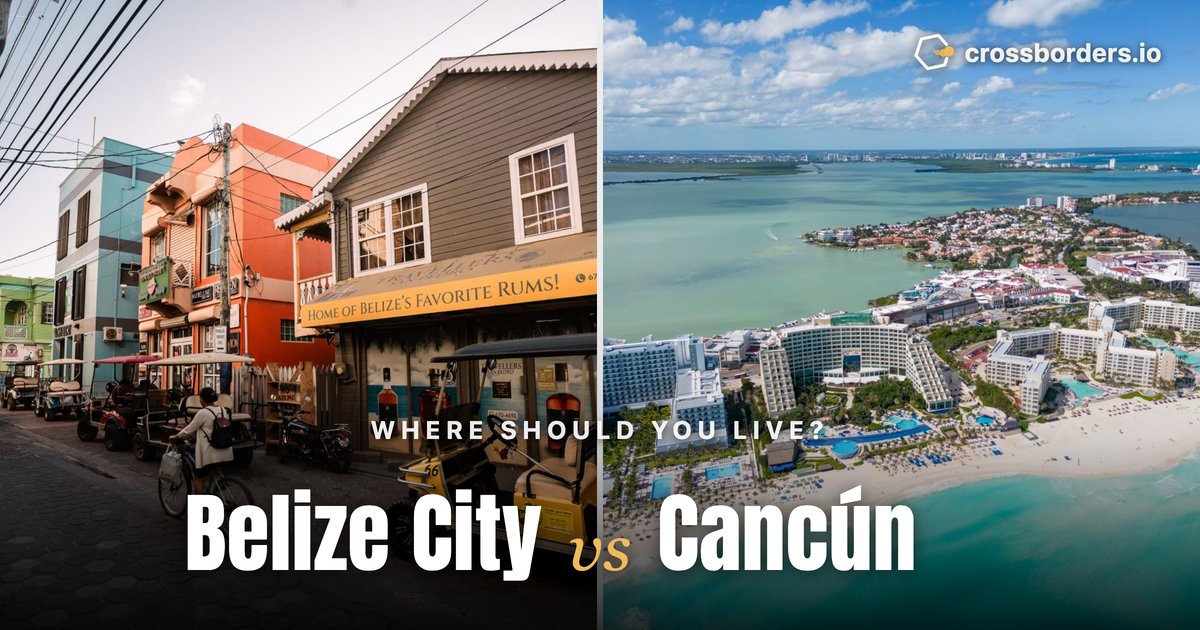 Belize City vs Cancún — side-by-side city comparison