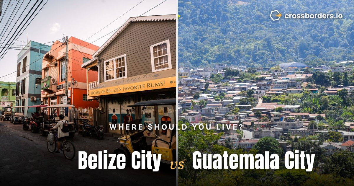 Belize City vs Guatemala City — side-by-side city comparison