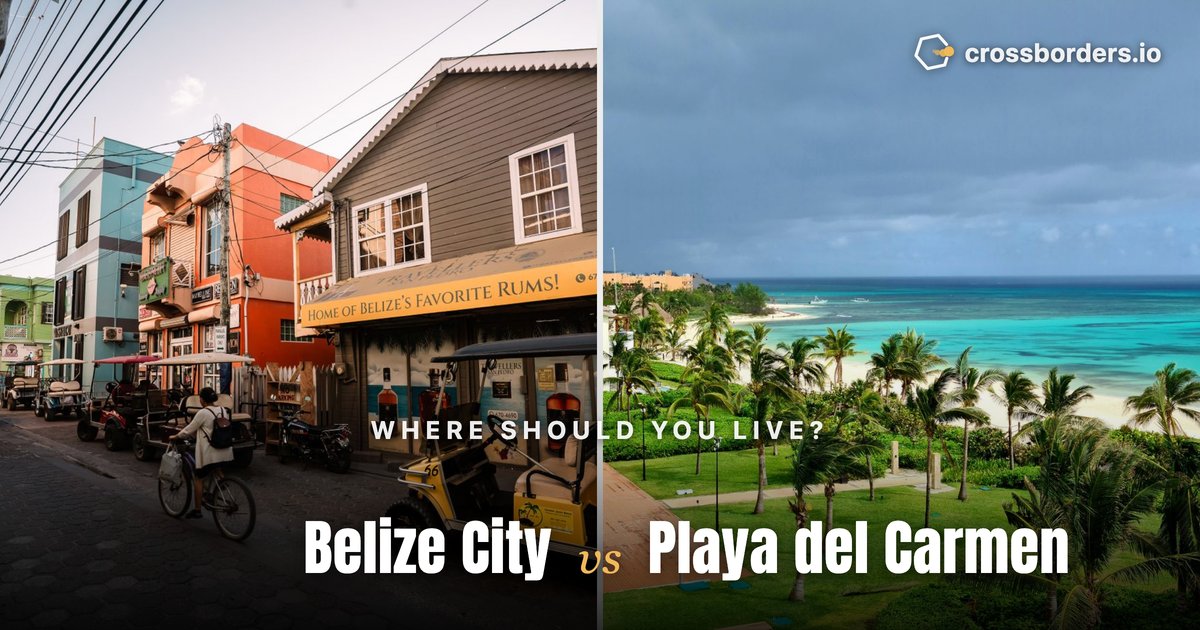 Belize City vs Playa del Carmen — side-by-side city comparison