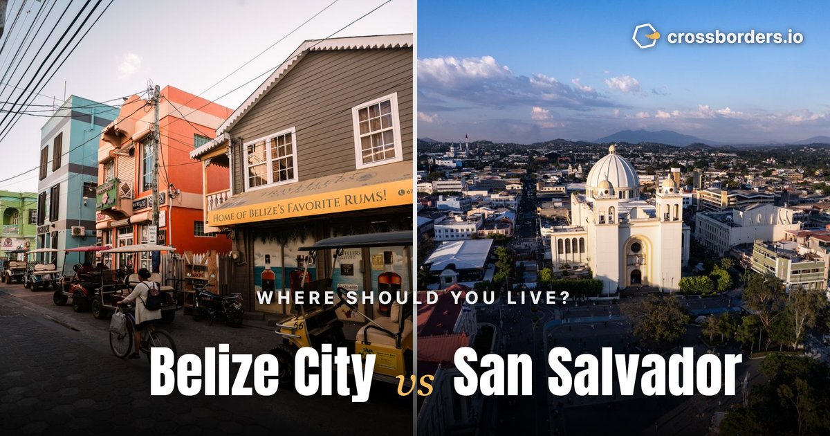 Belize City vs San Salvador — side-by-side city comparison
