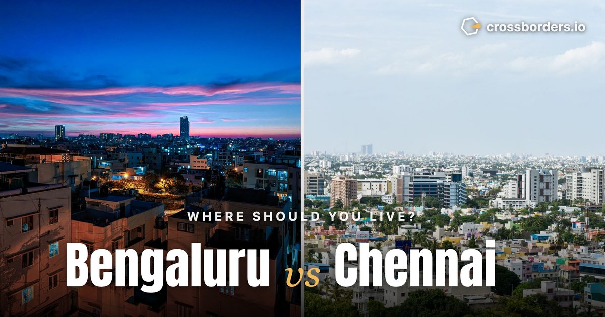 Bengaluru vs Chennai — side-by-side city comparison