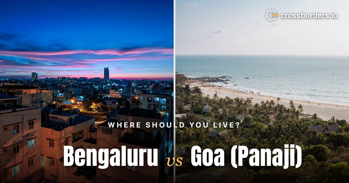 Bengaluru vs Goa (Panaji) — side-by-side city comparison