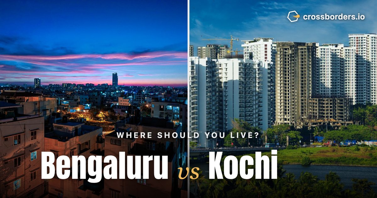 Bengaluru vs Kochi — side-by-side city comparison