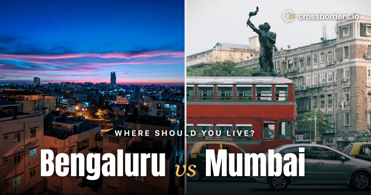 Bengaluru vs Mumbai — side-by-side city comparison