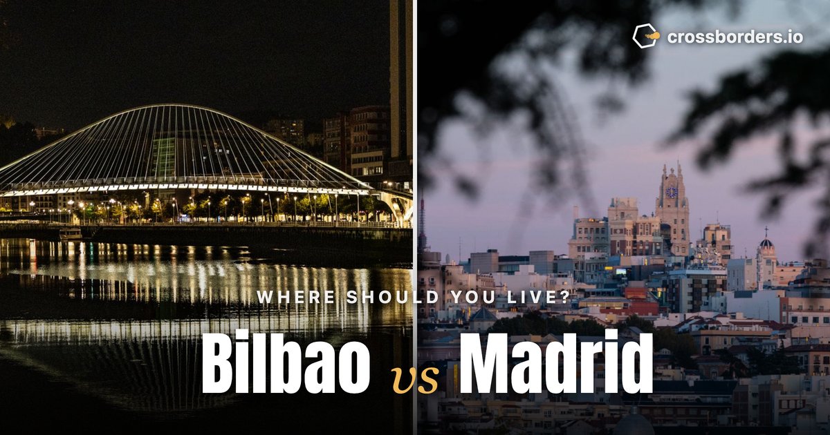 Bilbao vs Madrid — side-by-side city comparison