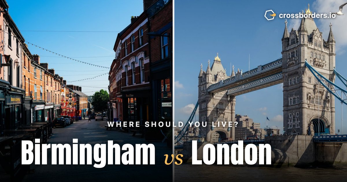 Birmingham vs London — side-by-side city comparison
