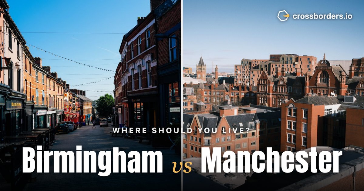 Birmingham vs Manchester — side-by-side city comparison