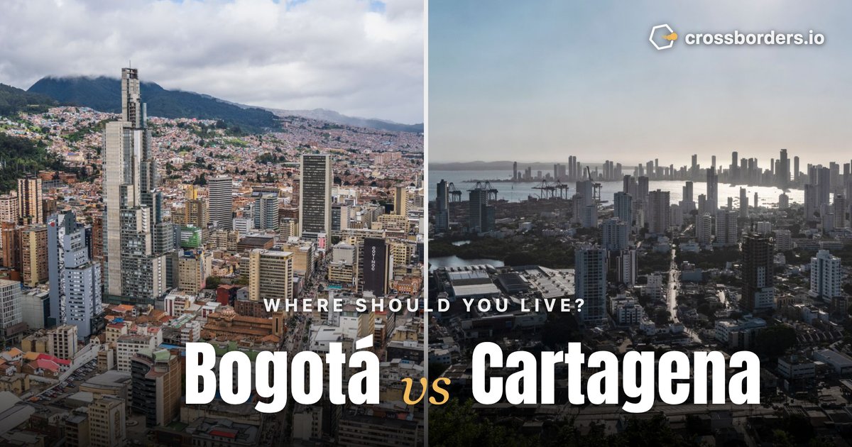 Bogotá vs Cartagena — side-by-side city comparison