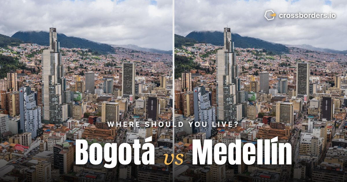 Bogotá vs Medellín — side-by-side city comparison