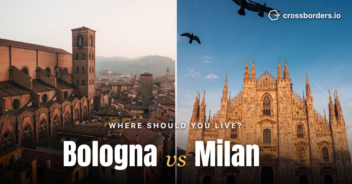 Bologna vs Milan — side-by-side city comparison