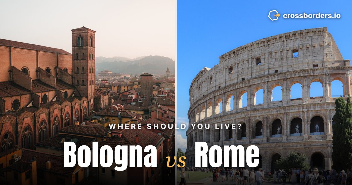 Bologna vs Rome — side-by-side city comparison