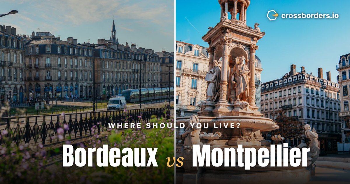 Bordeaux vs Montpellier — side-by-side city comparison
