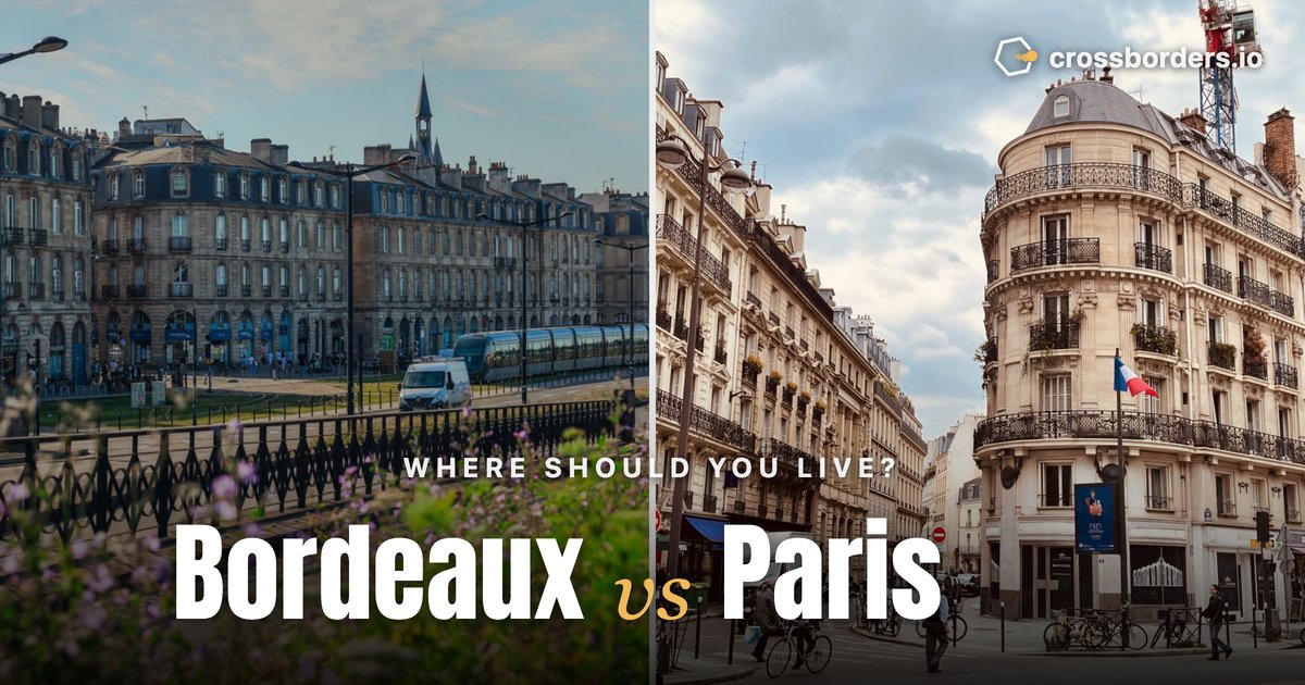 Bordeaux vs Paris — side-by-side city comparison