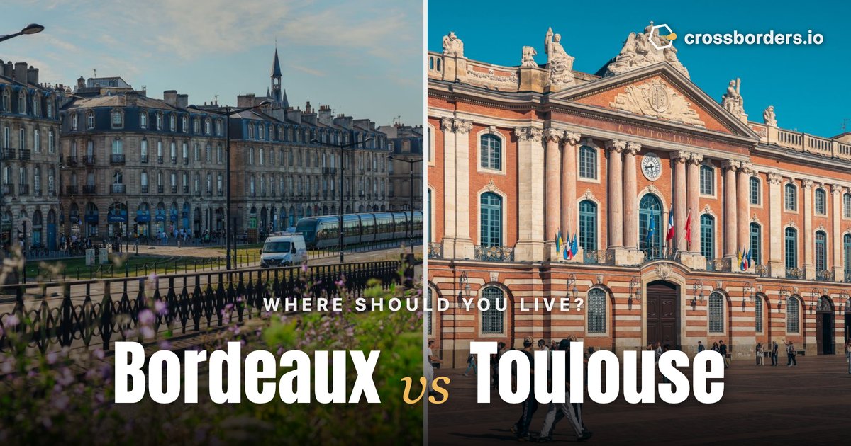 Bordeaux vs Toulouse — side-by-side city comparison