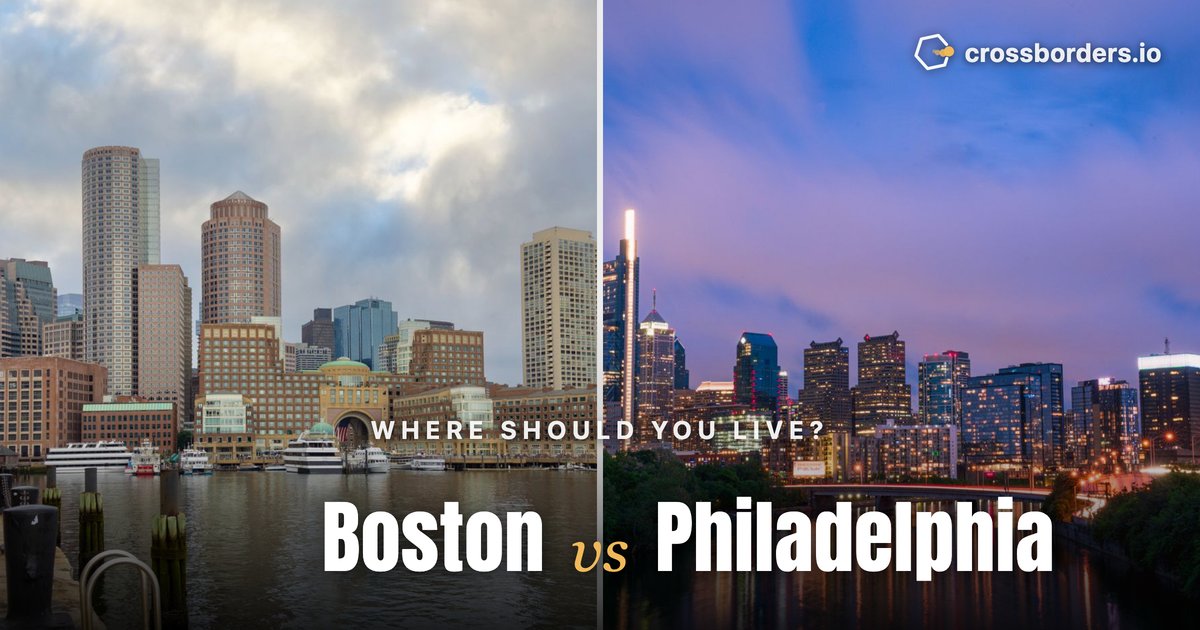 Boston vs Philadelphia — side-by-side city comparison