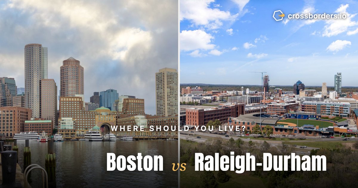 Boston vs Raleigh-Durham — side-by-side city comparison