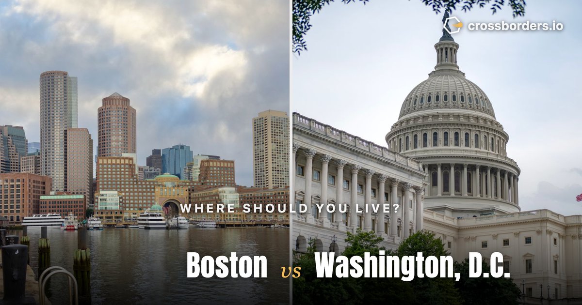 Boston vs Washington, D.C. — side-by-side city comparison