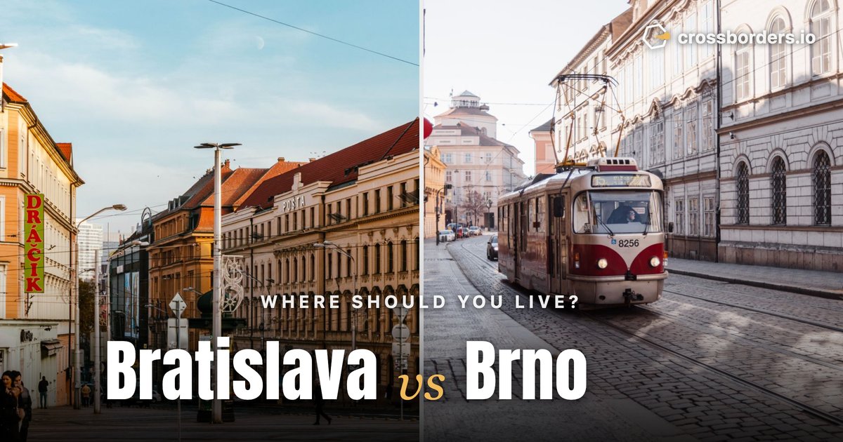 Bratislava vs Brno — side-by-side city comparison