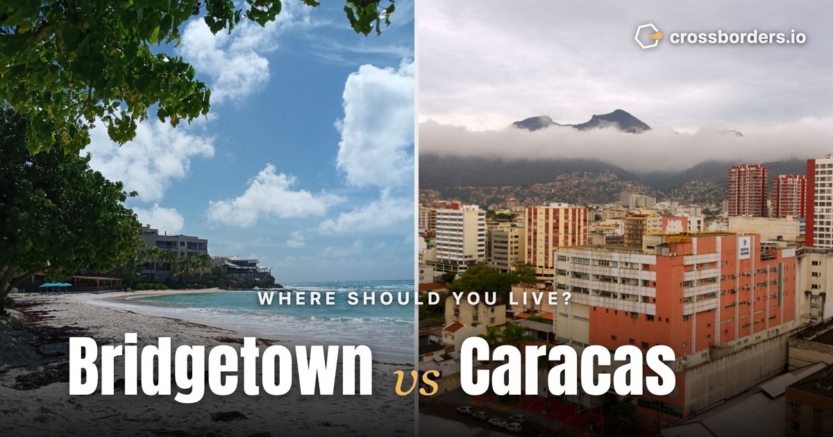 Bridgetown vs Caracas — side-by-side city comparison