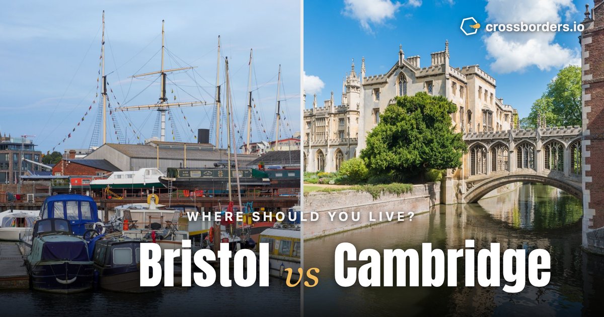 Bristol vs Cambridge — side-by-side city comparison