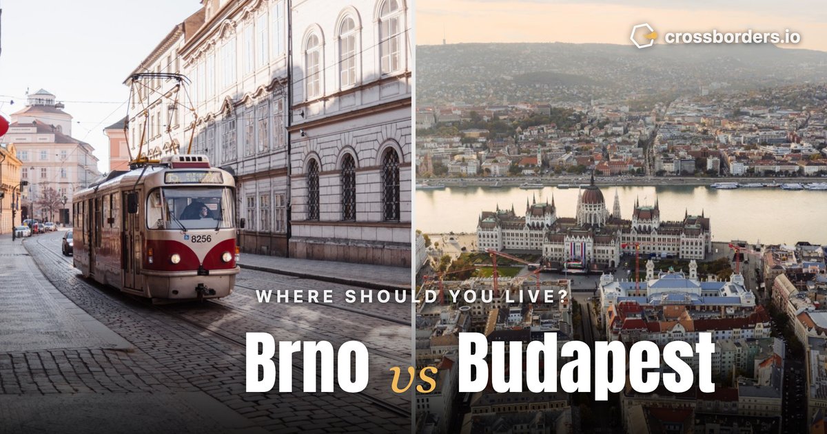 Brno vs Budapest — side-by-side city comparison