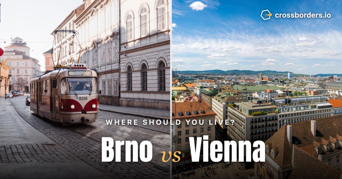 Brno vs Vienna — side-by-side city comparison