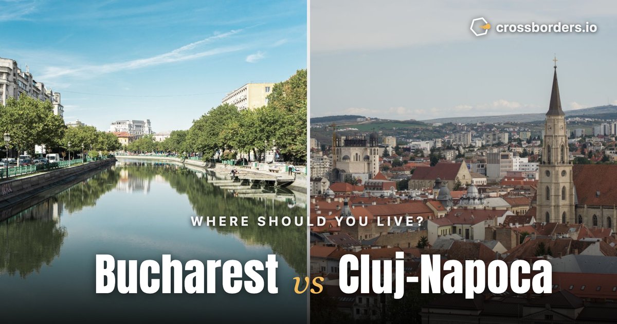 Bucharest vs Cluj-Napoca — side-by-side city comparison
