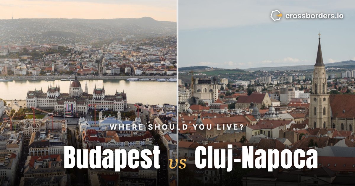 Budapest vs Cluj-Napoca — side-by-side city comparison